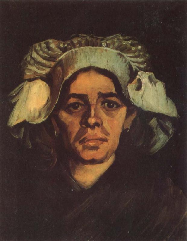 Vincent Van Gogh Head of a Peasant Woman with Whit Cap (nn040 Germany oil painting art